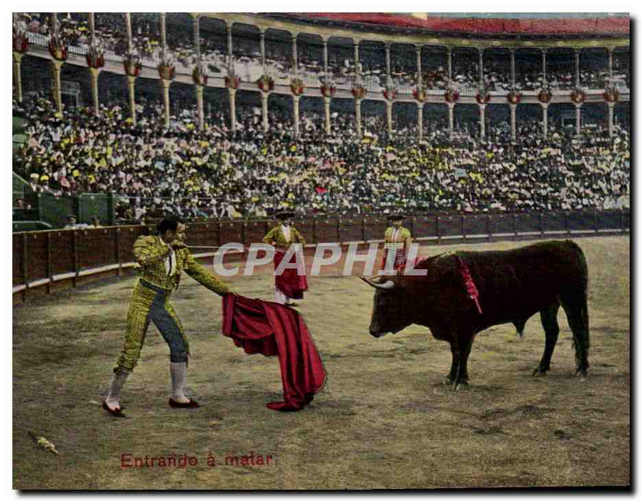 CPA Corrida Course de taureaux Entrando a matar 