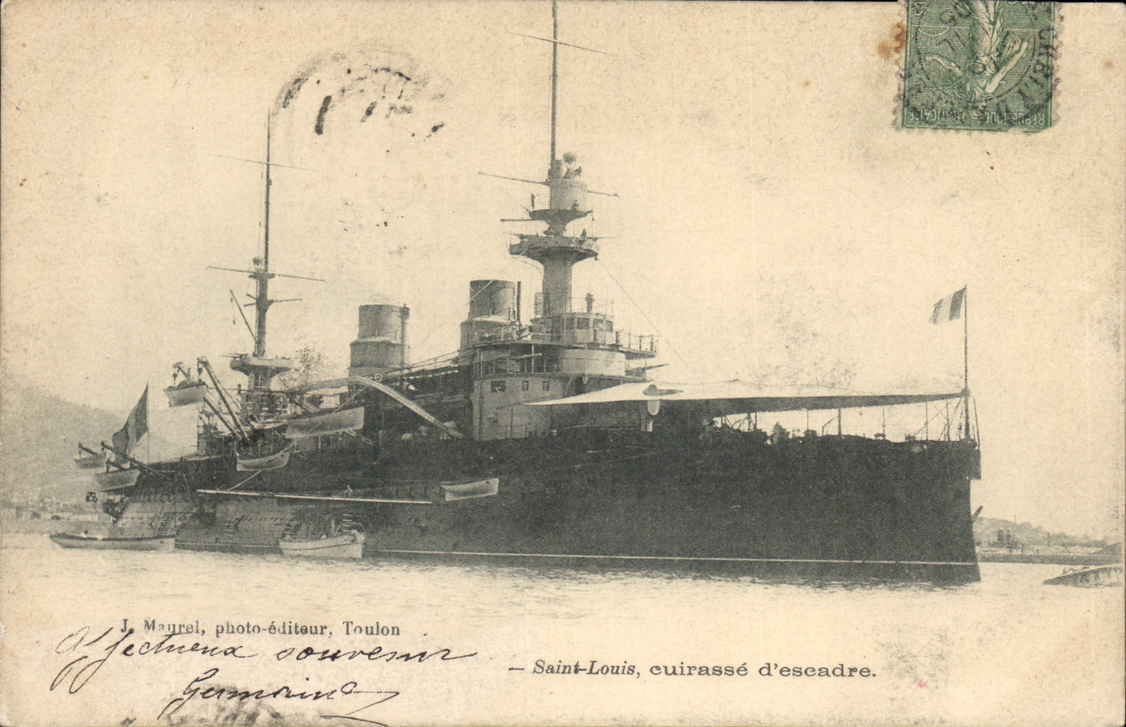 Saint-Louis, cuirassé d'escadre — I. Manurel, photo-éditeur, Toulon