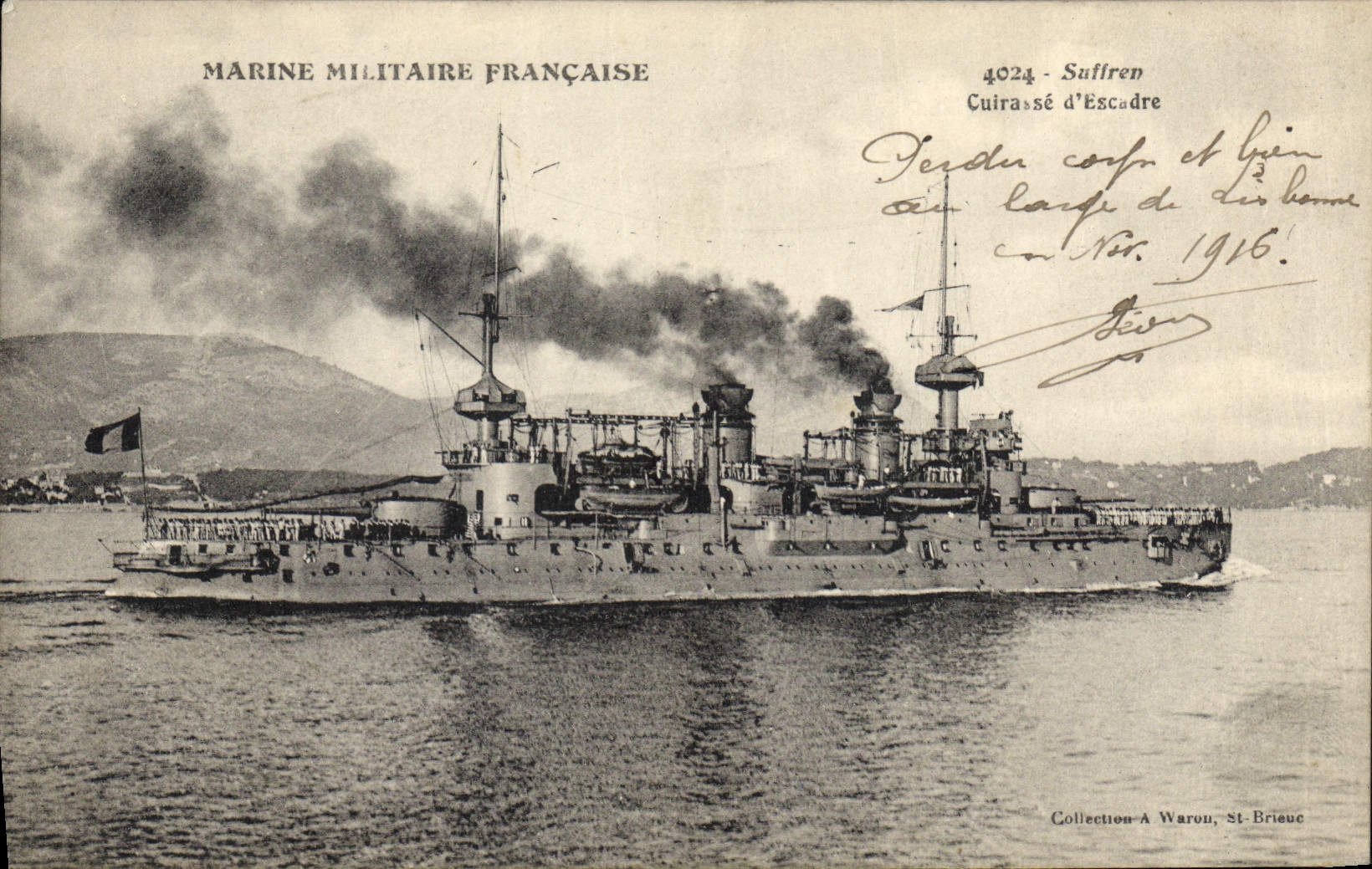 Cuirassé Suffren — Marine Militaire Française — Collection Waron, St-Brieuc