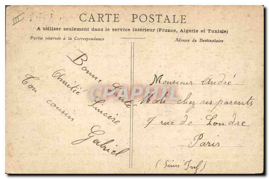 CPA Bateau de Guerre Sully Croiseur Cuirasse  — Verso
