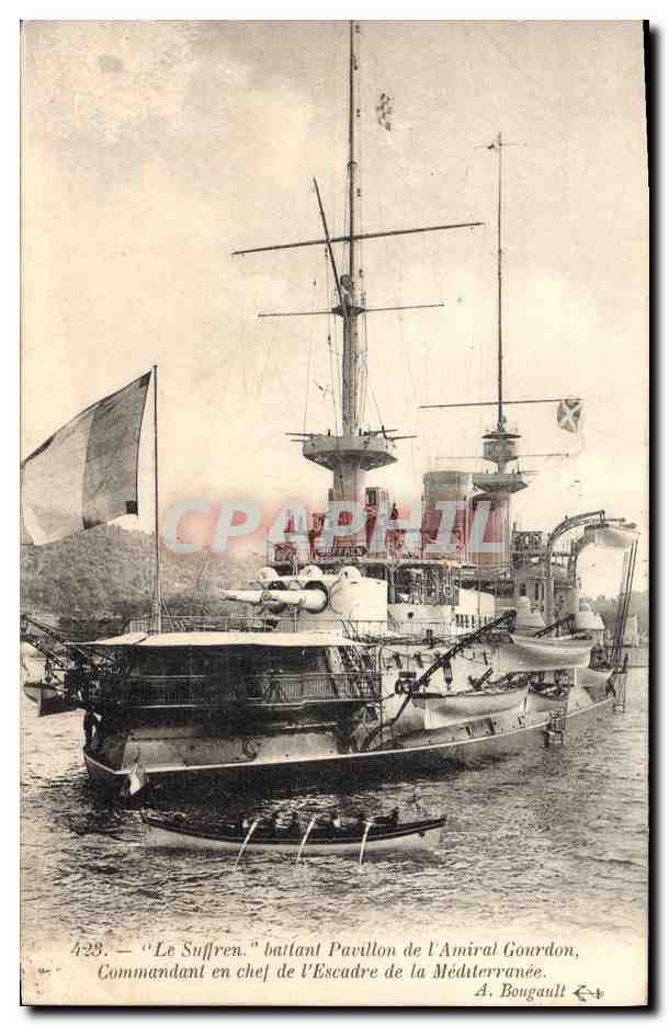 Le Suffren — bateau Pavillon de l'Amiral Gourdon — A. Bougault n°428
