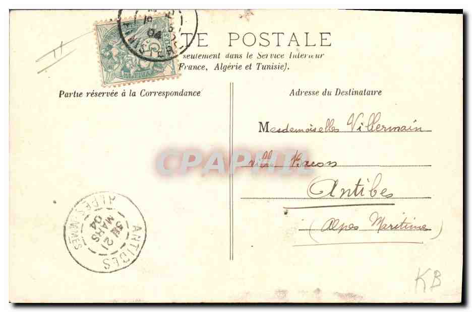 Le "Suffren" — Cuirassé d'escadre à tourelles portant le pavillon du vice-amiral Gourdon — A. Bougault, n° 427 — Reverso