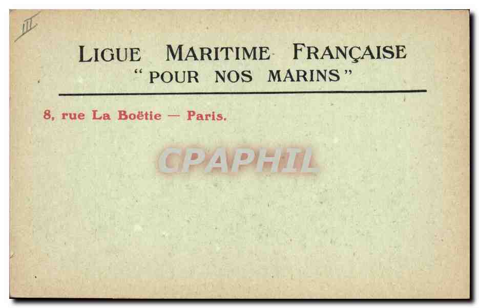 CPA Bateau de Guerre Le Suffren Cuirasse d'escadre Vaisseau amiral  — Verso