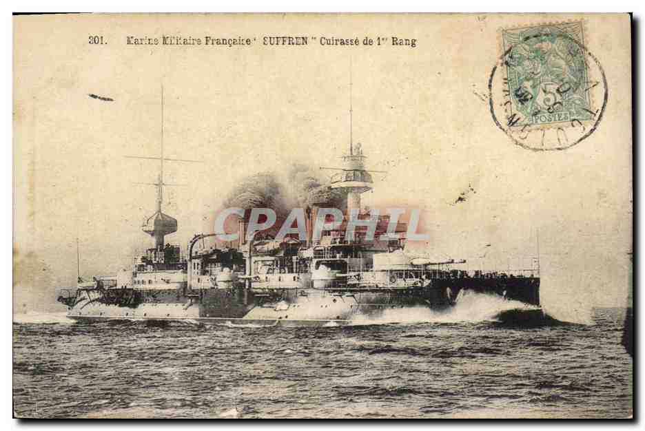 Cuirassé Suffren — Marine Militaire Française — Éditeur CPAPHIL, n° 301