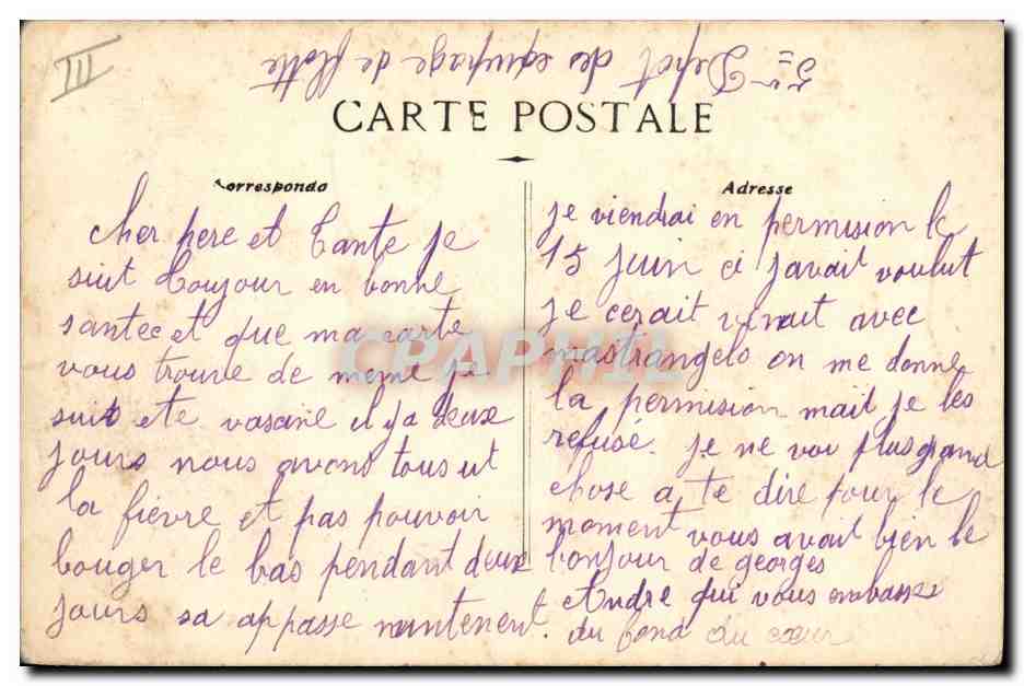 CPA Bateau de Guerre Saint louis Cuirasse amiral en chef de 3eme escadre  — Verso