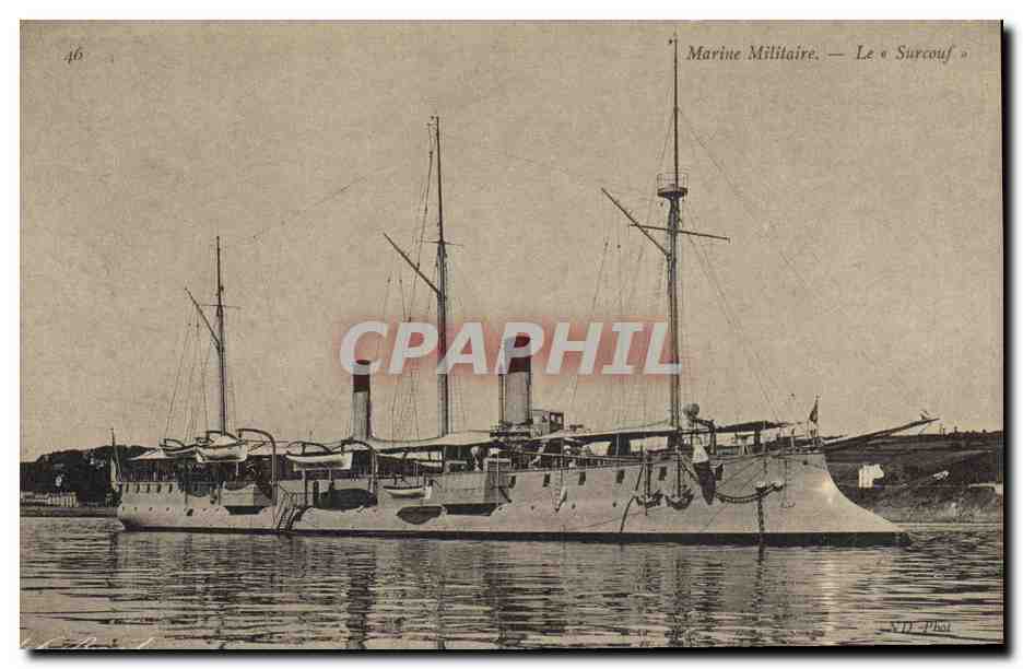 CPA Bateau de Guerre Le Surcouf 