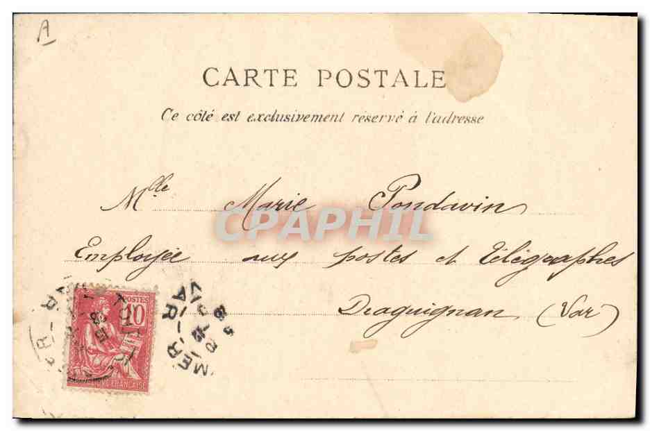 CPA Bateau de Guerre Le Saint Louis Vaisseau amiral  — Verso