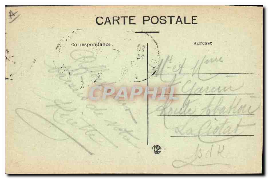 CPA Bateau de Guerre Suffren Cuirasse d'escadre  — Verso