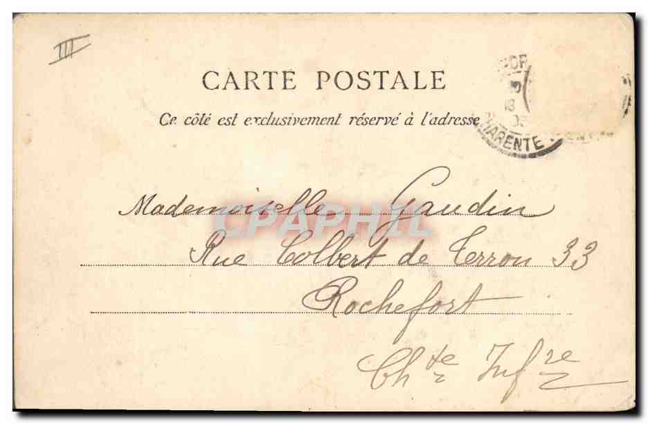 CPA Bateau de Guerre Le Suffren Cuirasse d'escadre a tourelles  — Verso
