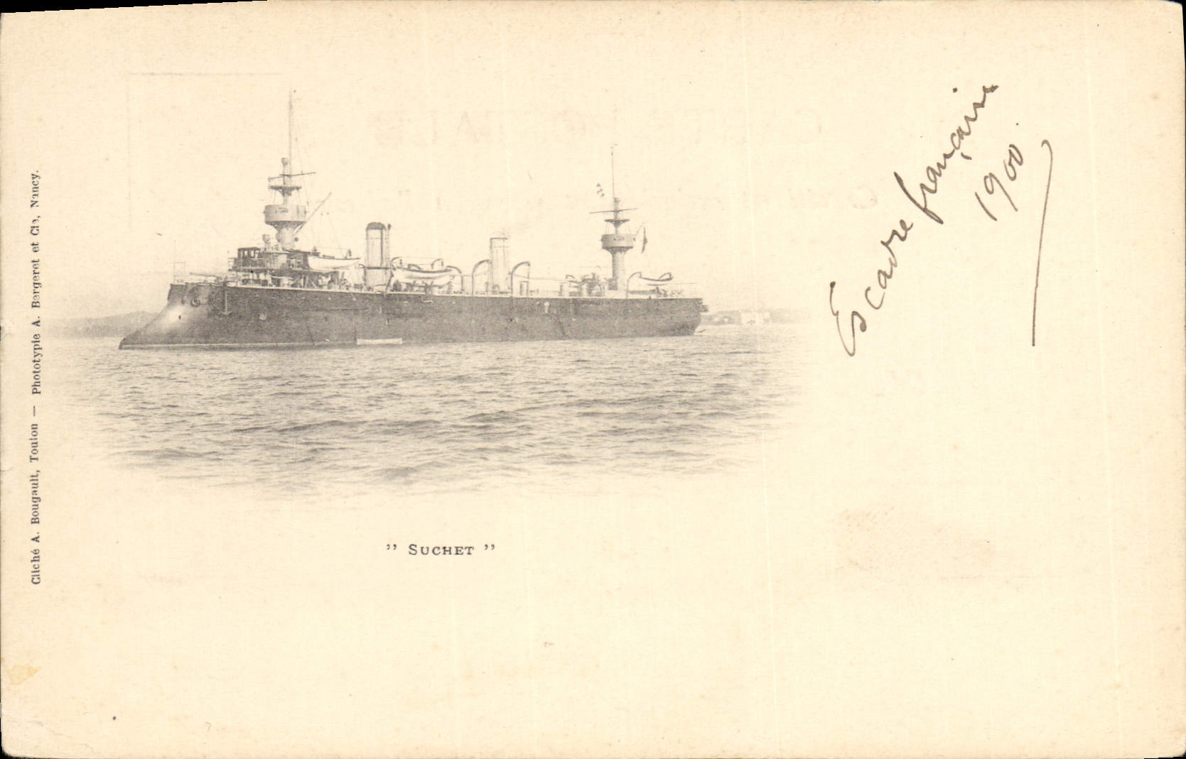 CPA Bateau de Guerre Suchet 