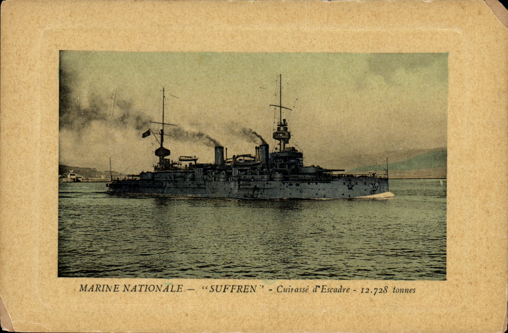CPA Bateau de Guerre Suffren Cuirasse d'escadre 