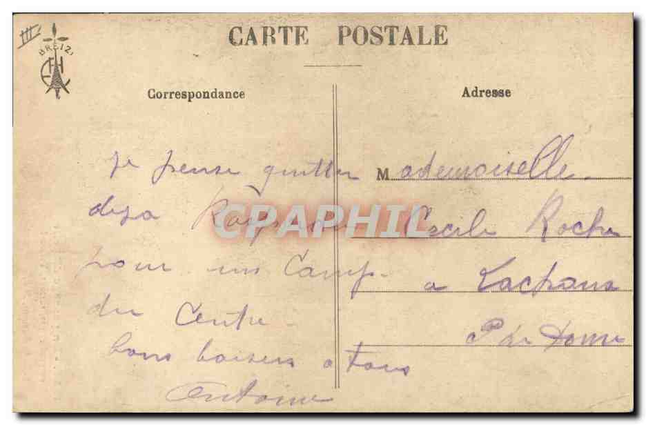 CPA Folklore Un passage difficile  — Verso