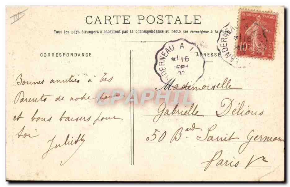 CPA Folklore Enfant Bretagne  — Verso