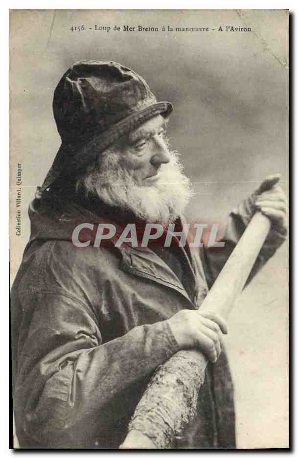 CPA Folklore Loup de mer a la manoeuvre a l'aviron 