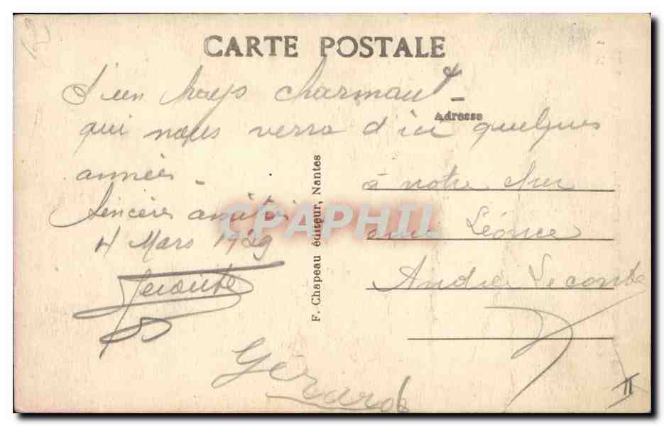 CPA Folklore Petits Guerandais en costume de fete  — Verso
