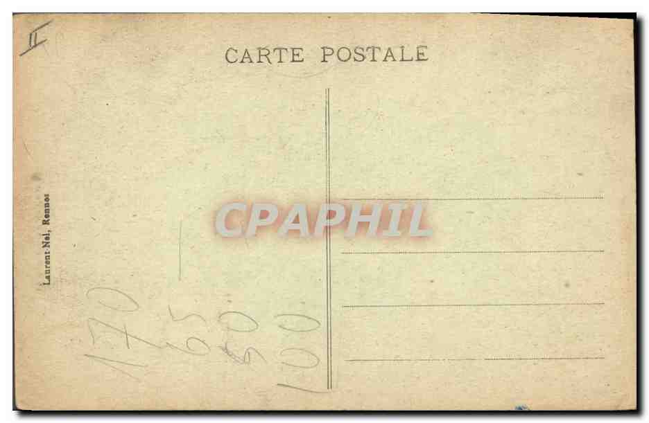 CPA Folklore Fillette de Pont Aven  — Verso