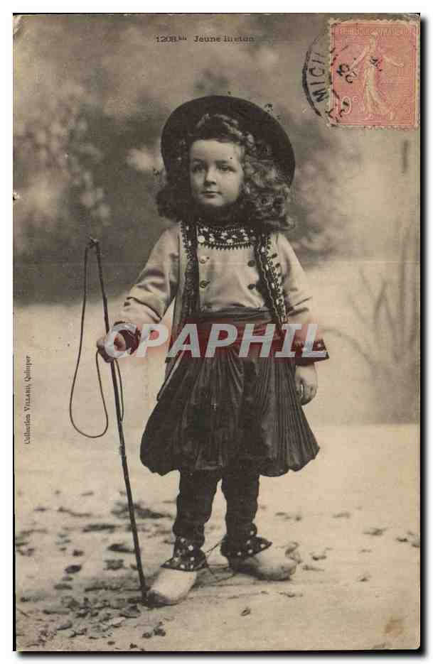 CPA Folklore Jeune Breton 