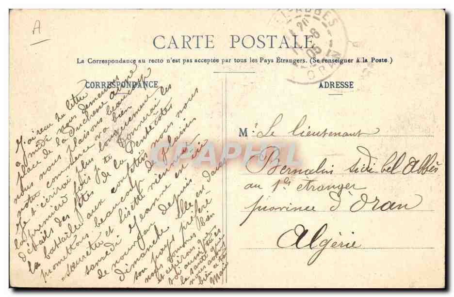 CPA Folklore Finistere En promenade Un passage difficile  — Verso