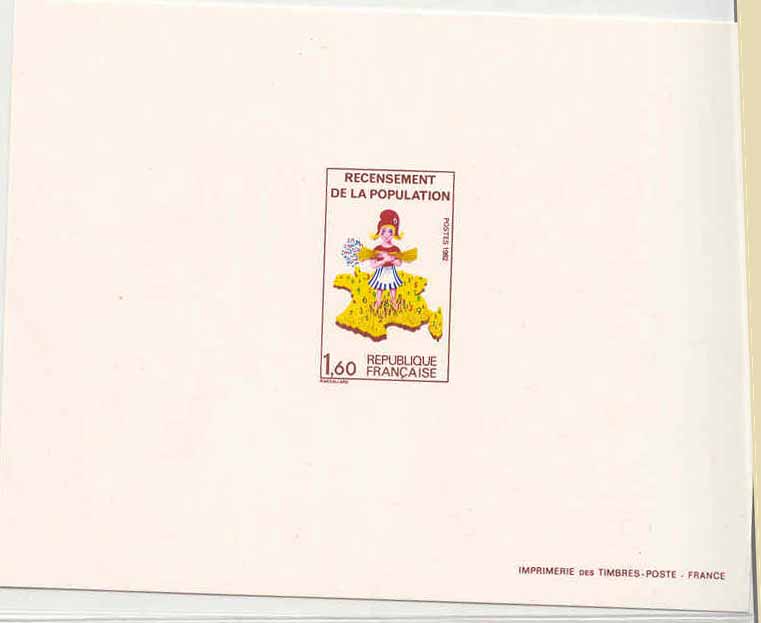 Epreuve de luxe France Recensement de 1982 SUP et RaRe