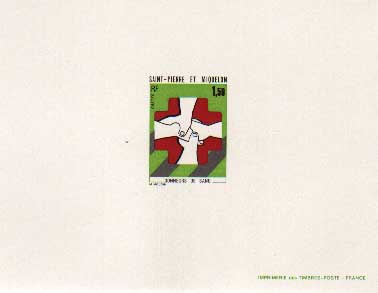 Saint Pierre & Miquelon Epreuve de luxe Donneurs de sang (Ceres 437) 1973 SUP ** (blood health sante proof)