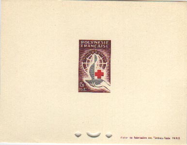 Polynesie Epreuve de luxe Croix Rouge (Ceres 24) SUP ** (red cross health proof)