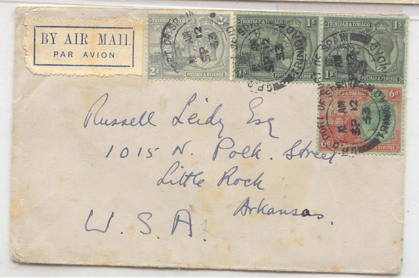 Trinidad & Tobago 1933 Flight to the US commercial