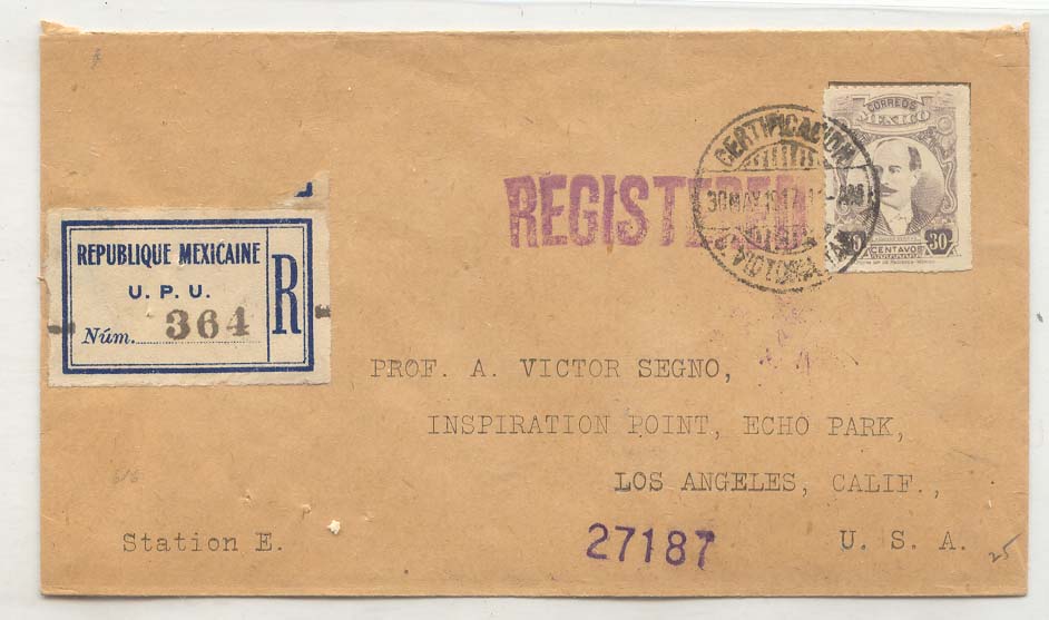 Mexico 1916 Mexique lettre avec n°616