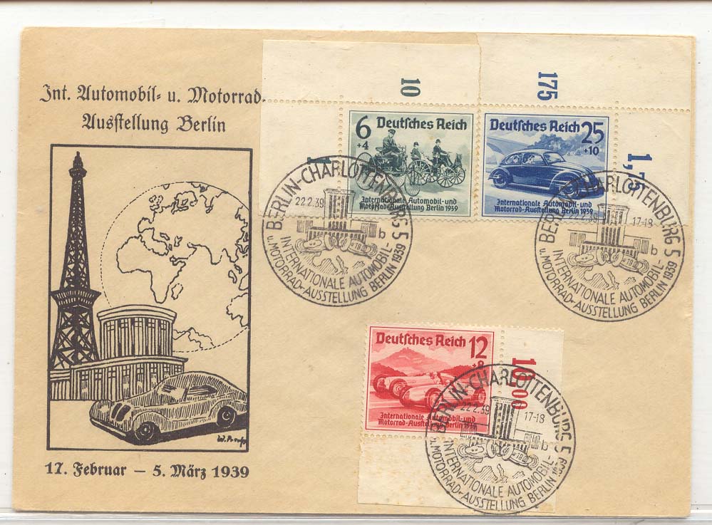 Germany 1939 Auto fair issue Volkswagen serie Nice (automobile automotive)