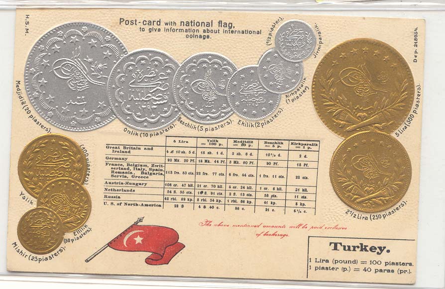 Turkey coin card (Turquie CPA )