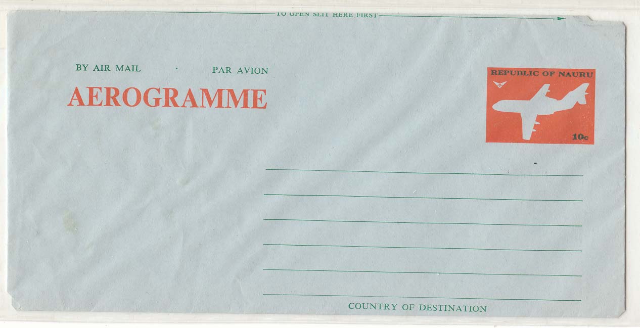 Republic of Nauru AlS aerogram aerogramme (entier postal stationary)