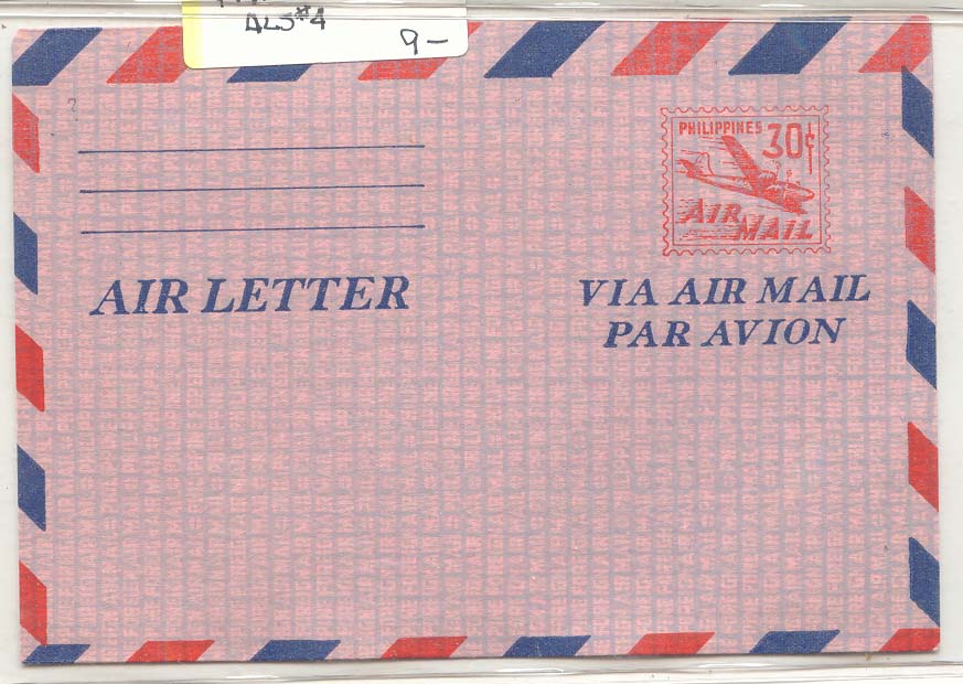 Philippines AlS #4 aerogram aerogramme MINT (stationary entier postal)