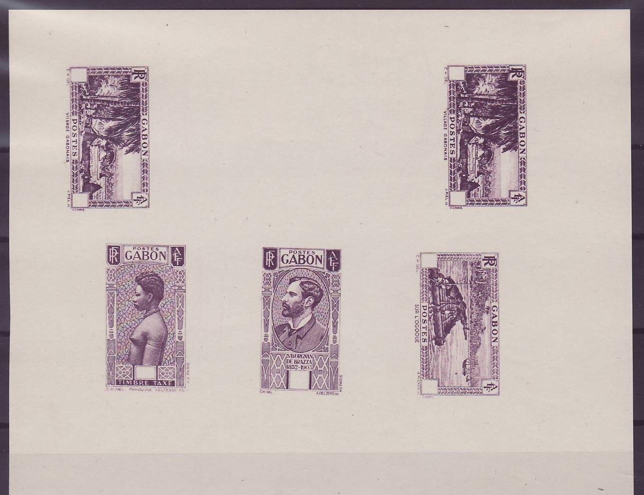 Gabon 1932 Essai  Violet Ogoue Brazza