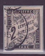 Timbre Taxe Colonies Colonies Generales 2c obl 1895 S Sauveur 1895