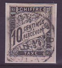 Timbre Taxe Colonies Colonies Generales 10c Guadeloupe Basse Terre