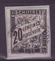 Timbre Taxe Colonies Colonies Generales 20c Guadeloupe Basse Terre