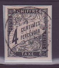 Timbre Taxe Colonies Colonies Generales 4c obl Cote d'Ivoire Grand Bassam  Rare 