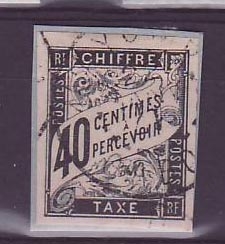 Timbre Taxe Colonies Colonies Generales 40c Gabon Libreville