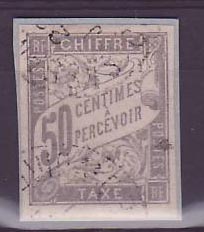 Timbre Taxe Colonies Colonies Generales 50c Cote d'Ivoire Sassandra