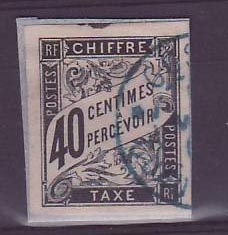 Timbre Taxe Colonies Colonies Generales 40c Gosier Guadeloupe