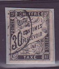 Timbre Taxe Colonies Colonies Generales 30c Guadeloupe Pointe a Pitre