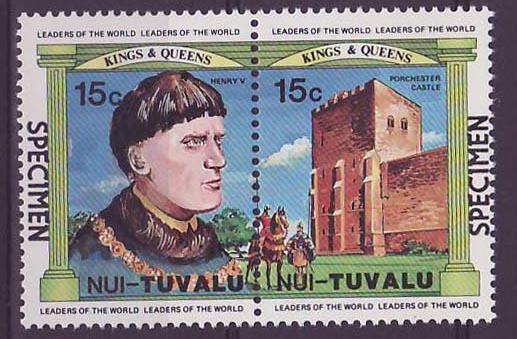 Nui Tuvalu 15c Henry V Prochester ** Luxe Surcharge Specimen 