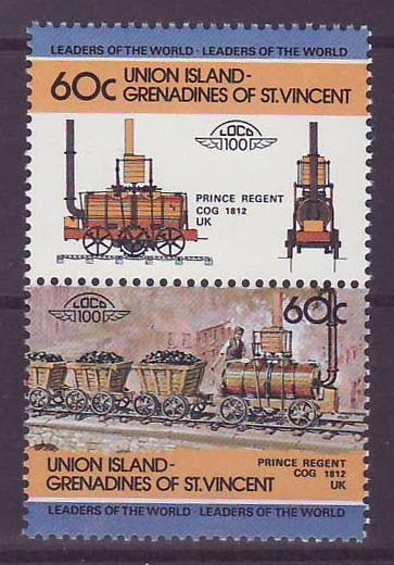Grenadines of St Vincent 60c Train Prince Regent 1812 ** Luxe