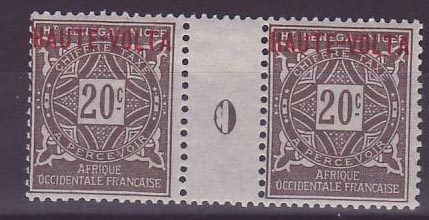 Haute-Volta Timbre Taxe Millesime 20c ** 