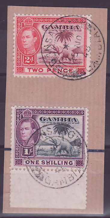 Gambie Gambia Cancelled Bansang 2d + 1S values Elephant