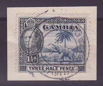 Gambie Gambia Cancelled Bansang 1 1/2d Elephant