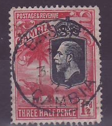 Gambie Gambia Cancelled Basse 1 1/2d value Elephant