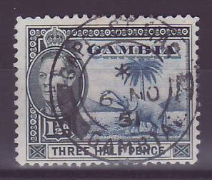 Gambie Gambia Cancelled Cape St Mary 1 1/2d Elephant 