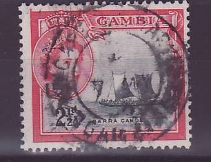 Gambie Gambia Cancelled Cape St Mary 2 1/2d Barra Canoe Bateau
