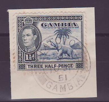 Gambie Gambia Cancelled Fattoto 1 1/2d Elephant