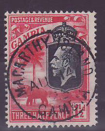 Gambie Gambia Cancelled Macarthy Island 1 1/2d Elephant